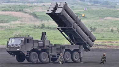 Japan Ground Self-Defense Force's Type 12 missile launcher vehicle.