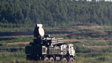 MOSCOW REGION, RUSSIA - AUGUST 21, 2018: A Pantsir-S missile system on display at the Army 2018 International Military and Technical Forum, in Patriot Park. Mikhail Tereshchenko/TASS Ðîññèÿ. Ìîñêîâñêàÿ îáëàñòü. Çåíèòíûé ðàêåòíî-ïóøå÷íûé êîìïëåêñ "Ïàíöèðü-Ñ" âî âðåìÿ äèíàìè÷åñêîé ýêñïîçèöèè â ðàìêàõ IV Ìåæäóíàðîäíîãî âîåííî-òåõíè÷åñêîãî ôîðóìà (ÌÂÒÔ) "Àðìèÿ-2018" â ïàðêå "Ïàòðèîò". Ìèõàèë Òåðåùåíêî/ÒÀÑÑ
