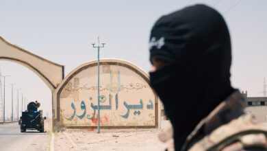 Syria, 28-05-2025. In the part of Deir Ez Zor under the control of the Arab-Kurdish autonomous administration, the Syrian Democratic Forces are hunting down Islamic State sleeper cells, which have been particularly active in the border area along the Euphrates since the fall of the Syrian regime. Photo by Laurent Perpigna Iban / Hans Lucas. Syrie, 28-05-2025. Dans la partie de Deir Ez Zor sous le controle de l administration autonome arabo-kurde, les Forces democratiques syriennes chassent les cellules dormantes de l Etat islamique, particulierement actives dans la zone frontaliere le long de l Euphrate depuis la chute du regime syrien.Photographie de Laurent Perpigna Iban / Hans Lucas. (Photo by Laurent Perpigna Iban / Hans Lucas via AFP)