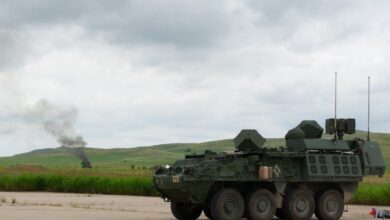 Directed Energy DE M-SHORAD in action at Fort Sill, demonstrating the future of air defense during a US Army live-fire exercise.