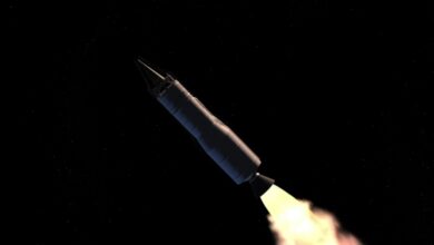 Rendered photo of the stage two rocket motor. Photo: Northrop Grumman