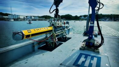 HII REMUS 620 UUV fitted with the Thales SAMDIS 600 Multi-View SAS ready for integration sea trials