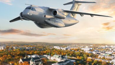 Artist's rendering of a KC-390 Millennium aircraft over Poland