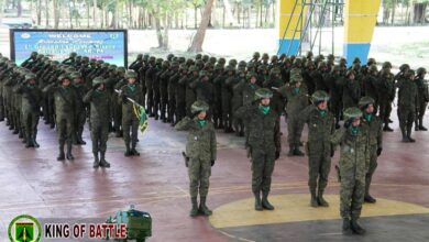 The newly activated 1st Ground-Launched Missile Battalion (P), renders a salute during the activation ceremony, demonstrating, descipline, respect to the national colors.