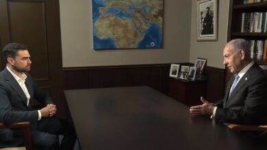 US podcaster Ben Shapiro interviews Israeli Prime Minister Benjamin Netanyahu.