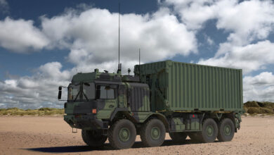 A military logistics truck