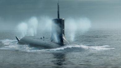 Artist's impression of the AUKUS submarine