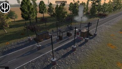 Virtual simulator depicting a realistic military checkpoint environment for tactical training exercises