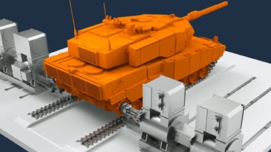 Artist's rendering of RENKS's military vehicle test rigs