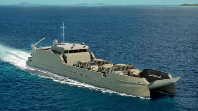 A Landing Craft Medium (LCM)