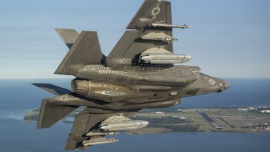 An F-35 Lightning II test pilot conducts flight test Sept. 9 to certify the carrier variant of the fighter aircraft for carrying the AGM-158C Long-Range Anti-Ship Missile (LRASM).