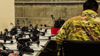 A Soldier assigned to the 11th Airborne Division assembles and prepares unmanned aerial systems during a multi week drone training course in Alaska.
