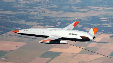 MQ-25 Stingray in a refueling mission