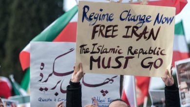 Hundreds of citizens and members of the Iranian community in Rome march in solidarity with their compatriots in Iran to protest the killings occurring in Iran and the violent repression of protests, and support Crown Prince Reza Pahlavi in Rome, Italy, on January 31, 2026.