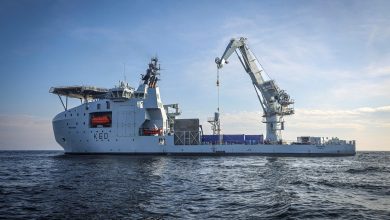 Image of RFA Proteus, the first of a new generation of survey and surveillance ships harnessing leading-edge technology and dedicated to monitoring underwater in areas of UK sovereign interest.