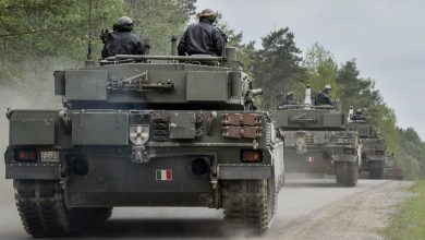 Ariete Italian tanks move to their battle position, during the Strong Europe Tank Challenge (SETC), at the 7th Army Joint Multinational Training Command’s Grafenwoehr Training Area, Grafenwoehr, Germany, May 12, 2016. The SETC is co-hosted by U.S. Army Europe and the German Bundeswehr, May 10-13, 2016. The competition is designed to foster military partnership while promoting NATO interoperability. Seven platoons from six NATO nations are competing in SETC - the first multinational tank challenge at Grafenwoehr in 25 years. For more photos, videos and stories from the Strong Europe Tank Challenge, go to http://www.eur.army.mil/tankchallenge/ (U.S. Army photo by Spc. Nathanael Mercado/Released)