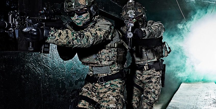 South Korean troops.