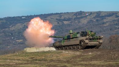 A Leclerc main battle tank. Photo: Headquarters Multinational Division South East: HQ MNDSE