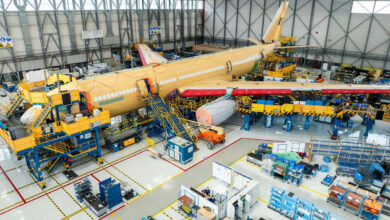 An A330 Multi Role Tanker Transport aircraft conversion facility