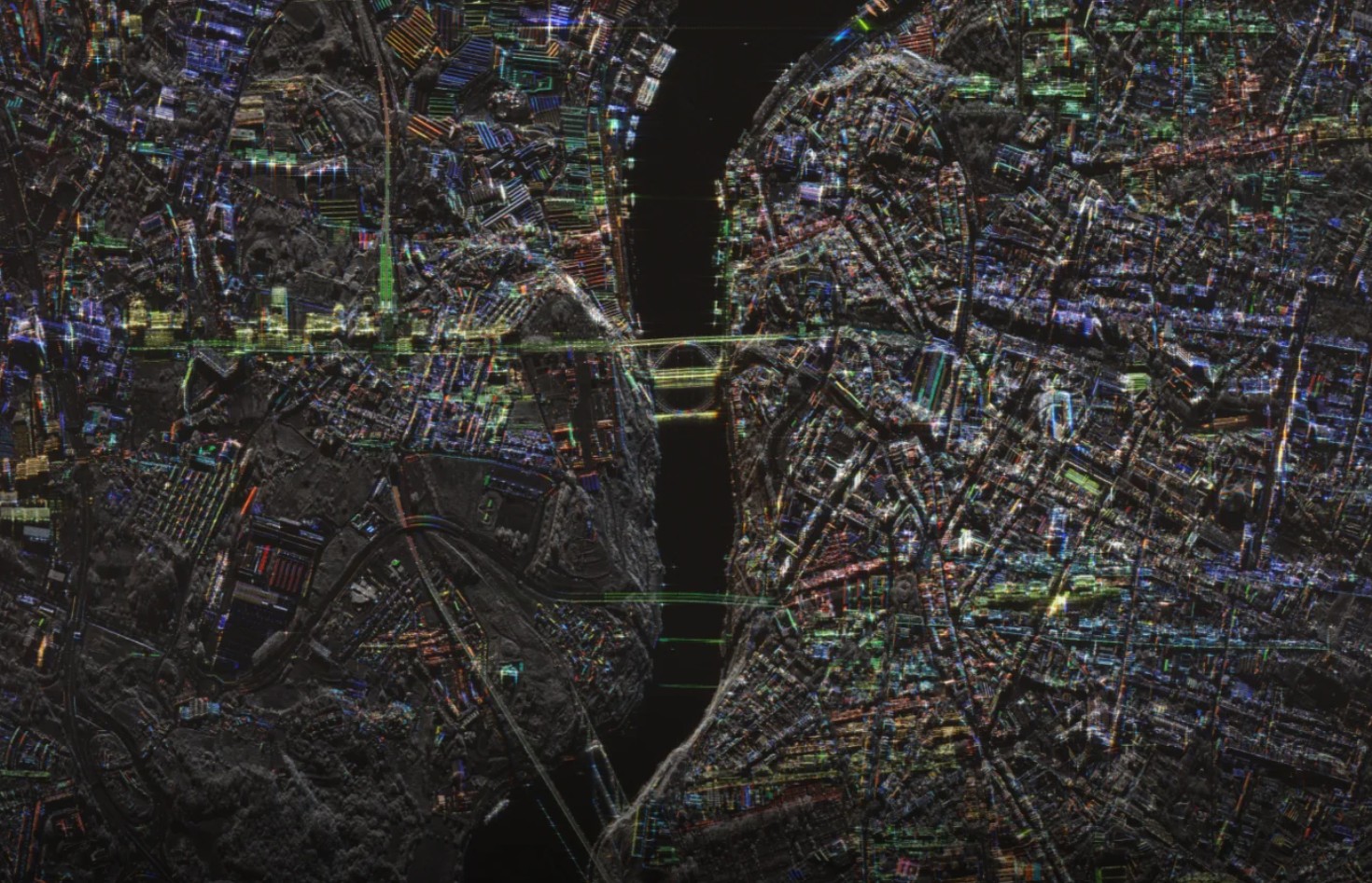 SAR satellite imagery of Porto, Portugal