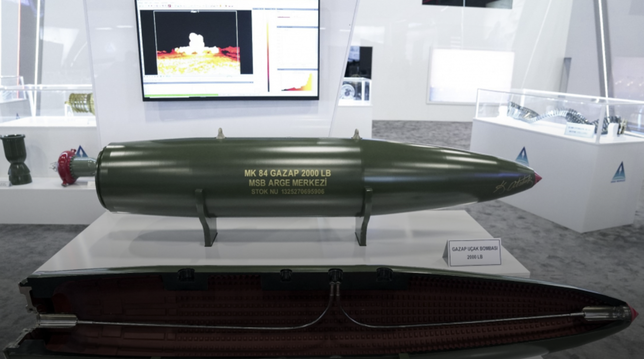 Photo shows Turkey’s Gazap thermobaric bomb.