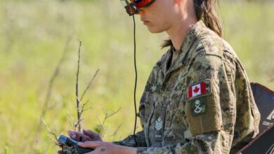 Canadian Armed Forces members partake in the FMUAS drone course withe their custom-made drones on 24 June 2026 in Wainwright, Alberta, Canada. Image by: Aviator Natalie Chilcott, CFB Wainwright Imaging