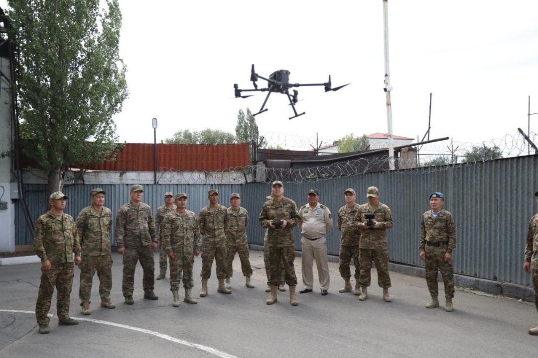 Kazakhstan Armed Forces troops testing an unmanned aerial system. Photo: Kazakhstan Ministry of Defense