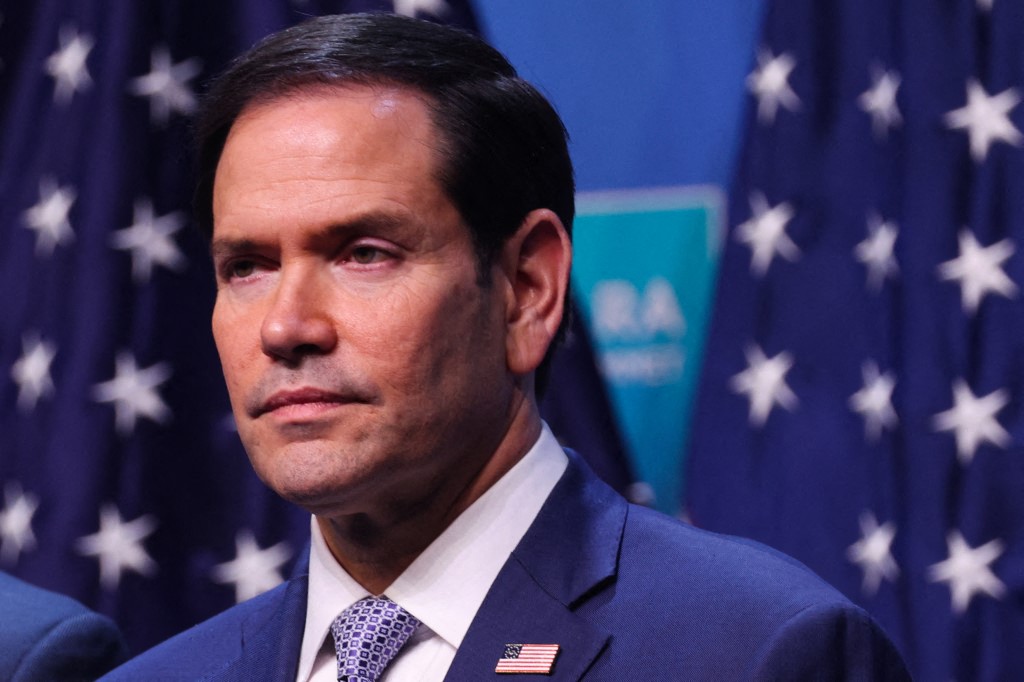 Marco Rubio, United States Secretary of State, attends the press conference of Donald Trump, President of United States, during the 2026 NATO Ankara Summit in Ankara, Turkiye, on July 8th, 2026.