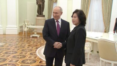 North Korea’s foreign minister Choe Son-hui meets with the Russian president Vladimir Putin who expresses his "appreciation" to North Korea for the assistance provided in the offensive in Ukraine.