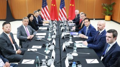 Chinese Foreign Minister Wang Yi, also a member of the Political Bureau of the Communist Party of China Central Committee, meets with US Secretary of State Marco Rubio in Manila, the Philippines, July 22, 2026.