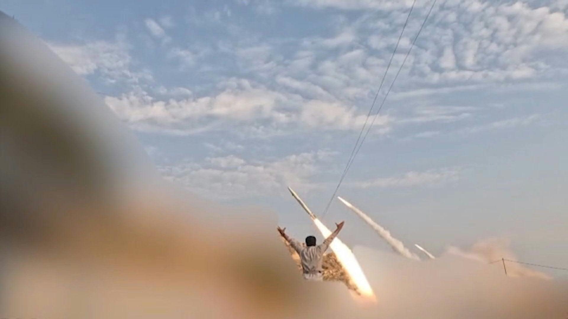 Footage released by Iranian state TV on July 24 shows what it says are missiles fired towards US targets in Jordan.