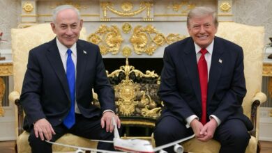US President Donald Trump meets Israeli Prime Minister Benjamin Netanyahu at the White House in Washington on July 28, 2026. Photo: Israel Government Press Office/AFP