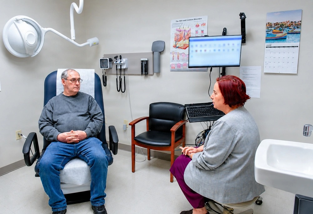 ai clinical assistant | Rhonda Sanders, a physician assistant at Kenner Army Health Clinic, speaks with a patient while using the Ambient Listening feature in MHS GENESIS. The AI-powered tool automatically generates clinical documentation, allowing providers to focus more on patient care. Photo: Shanita Dorsey/DVIDS