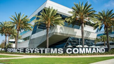 The new Space Systems Command sign was revealed during an unveiling ceremony that took place at Los Angeles Air Force Base, California on November 17, 2021.