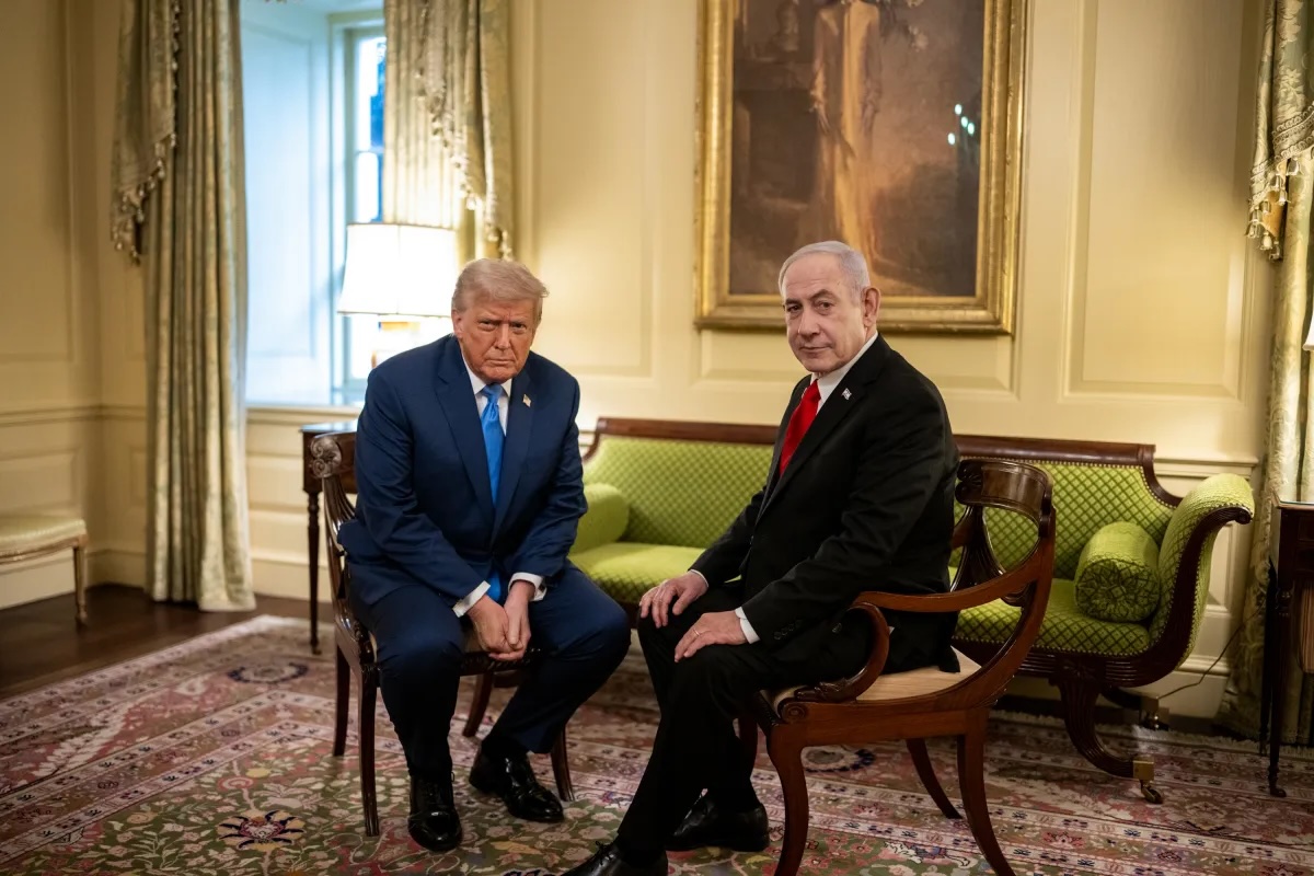 US President Donald Trump meets with Israeli Prime Minister Benjamin Netanyahu during a previous White House visit in Washington, DC.