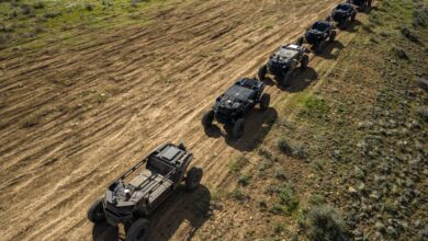 Overland’s unmanned ground vehicles. Photo: Overland AI