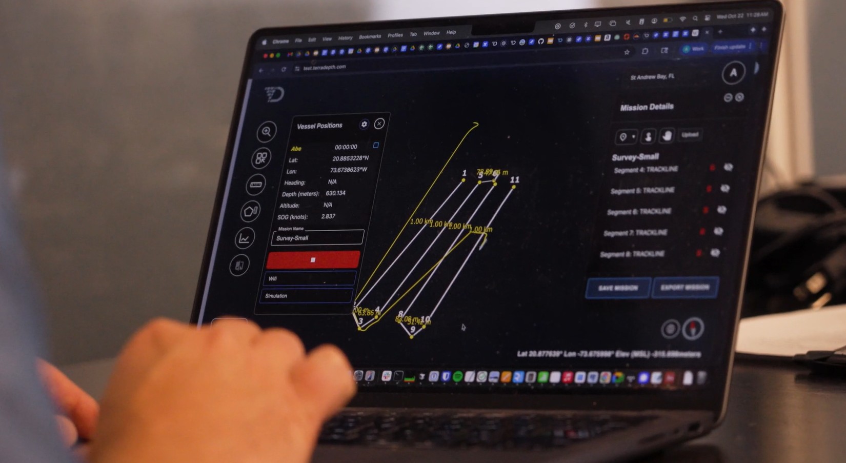 Terradepth's platform in action.
